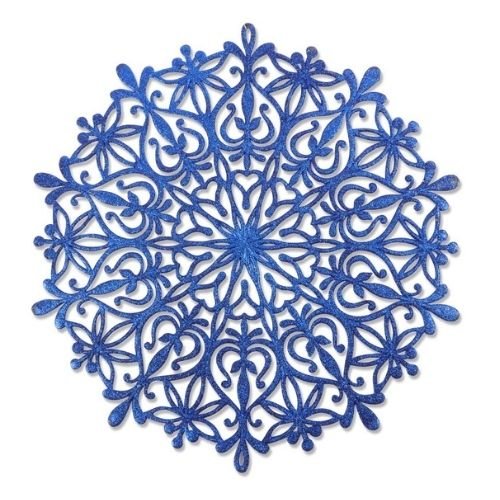 Glitter Snowflake Christmas Decoration 34cm Assorted Colours