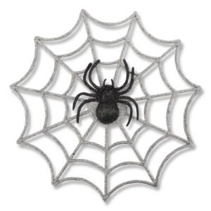 Glitter Spider Web Halloween Hanging Accessory