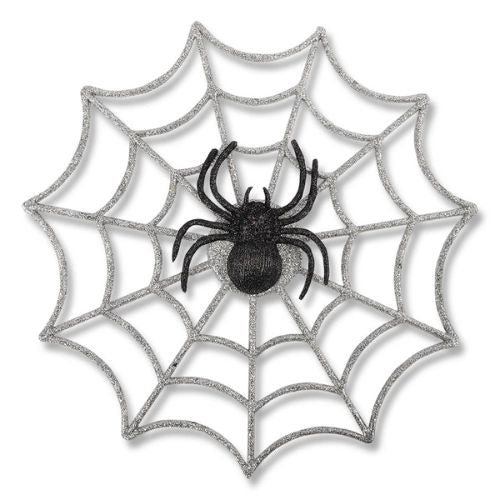 Glitter Spider Web Halloween Hanging Accessory