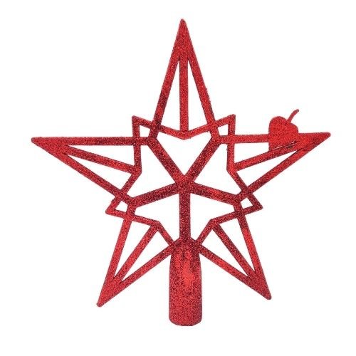 Glitter Christmas Tree Topper 23cm