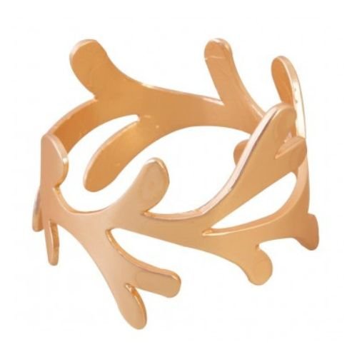 Harvey & Mason Gold Matt Branch Napkin Ring