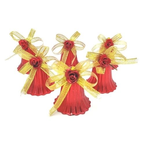 Christmas Gold Hanging Bells 6 Pack