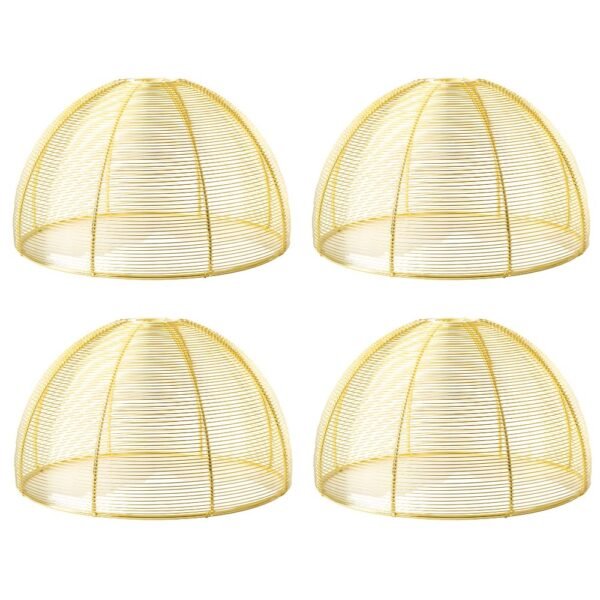 Gold Dome Metal Lampshade — Pack of 4