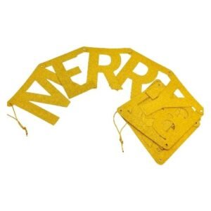 Glitter Merry Christmas Banner - Assorted Colours