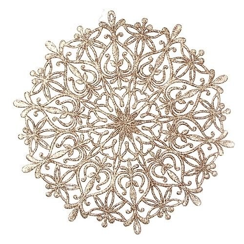 Glitter Snowflake Christmas Decoration 34cm Assorted Colours