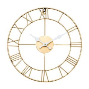 Statement Gold Roman Skeleton Clock 34cm