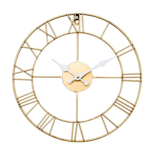 Statement Gold Roman Skeleton Clock 34cm