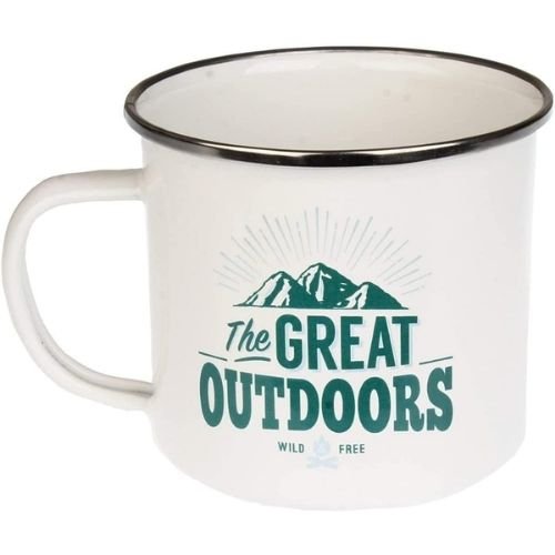 Enamel Personalised Coffee Mug The Great Outdoors