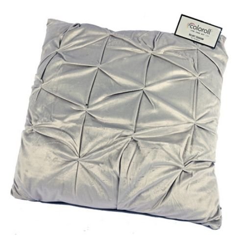 Coloroll Grey Velvet Cushion 50cm x 50cm