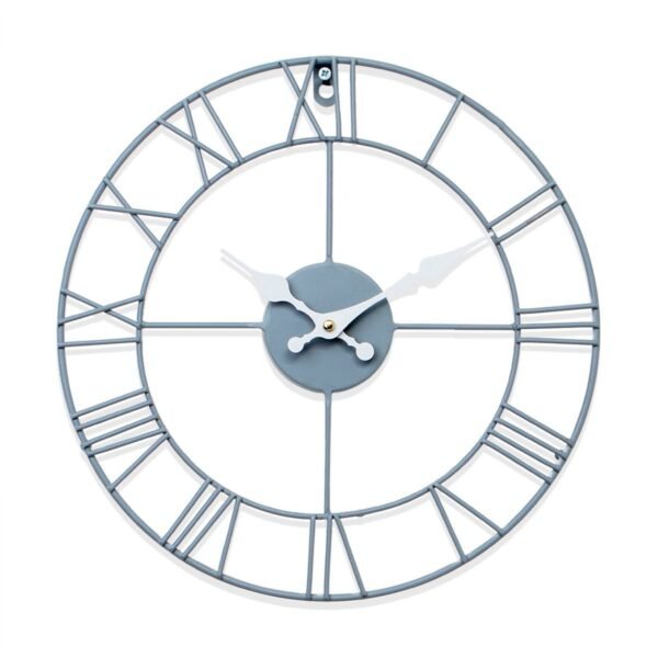 Statement Grey Roman Skeleton Clock 34cm