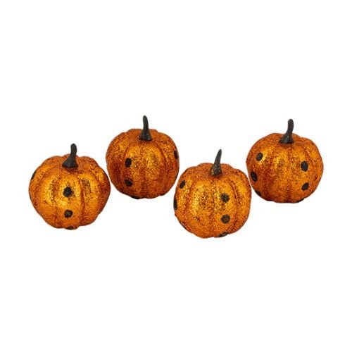 Halloween Glitter Pumpkins 4 Pack