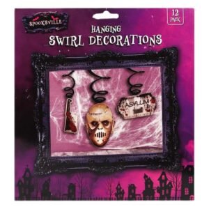 Halloween Asylum Hanging Swirl Decorations 12 Pk