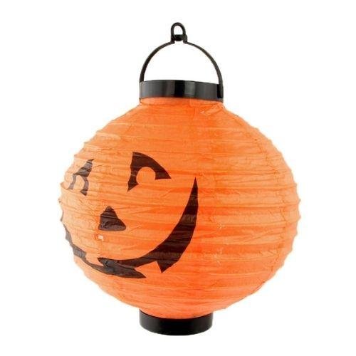 Halloween Orange Pumpkin Indoor Lantern 20cm
