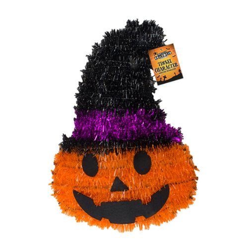 Halloween Tinsel Character Plaque Assorted Styles