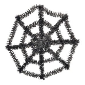 Halloween Tinsel Spider's Web Decoration