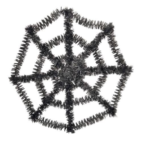 Halloween Tinsel Spider’s Web Decoration