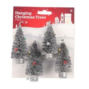 Hanging Christmas Tree Decorations Assorted Colours