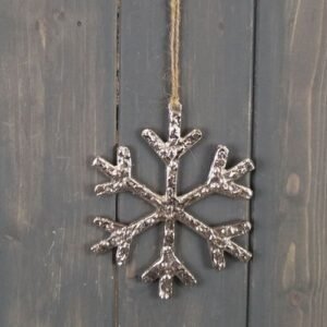 Christmas Metal Hanging Snowflake 12cm