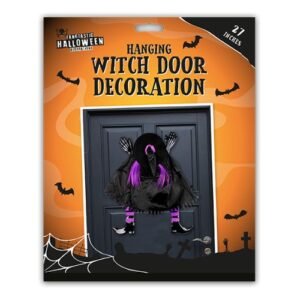 Halloween Hanging Witch Door Decoration Assorted Colours