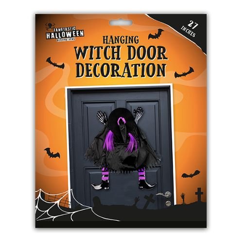 Halloween Hanging Witch Door Decoration Assorted Colours