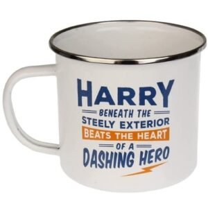 Enamel Personalised Coffee Mug Harry