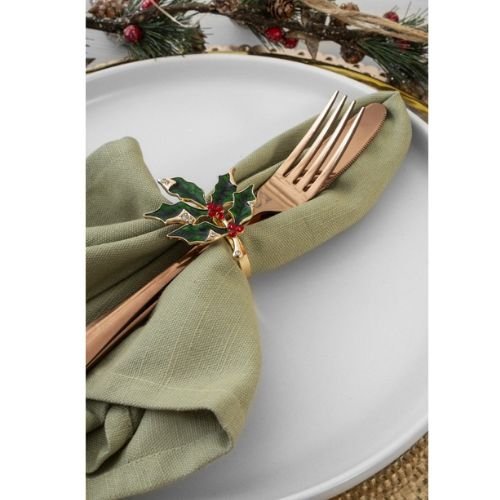 Harvey & Mason Holly Gem Napkin Ring