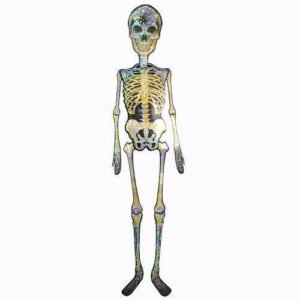 Holographic Hanging Halloween Skeleton Decoration L160cm