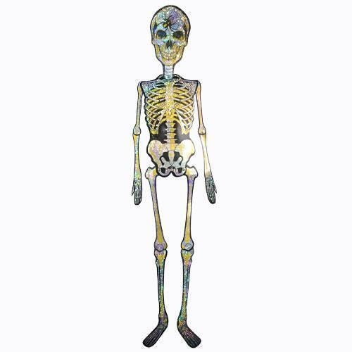 Holographic Hanging Halloween Skeleton Decoration L160cm