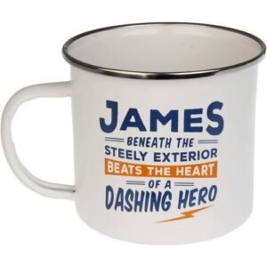 Enamel Personalised Coffee Mug James