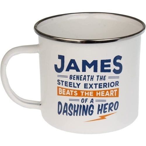 Enamel Personalised Coffee Mug James