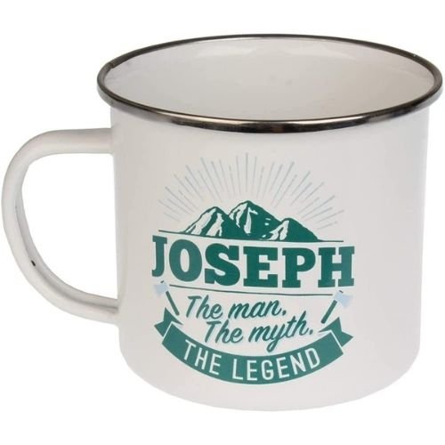 Enamel Personalised Coffee Mug Joseph