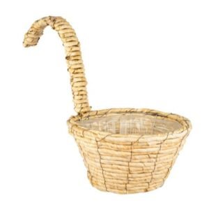 Large Wicker Over-Fence Hanging Garden Planting Basket Assorted Colours
