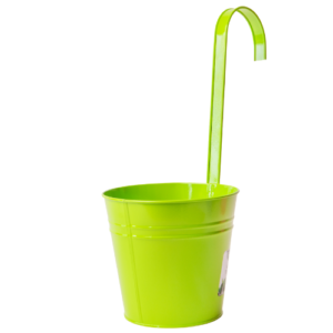 Colourful Tin Pail Over The Fence Plant Pot Large 15cm Assorted Colours