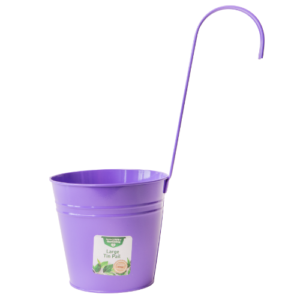 Colourful Tin Pail Over The Fence Plant Pot Large 15cm Assorted Colours