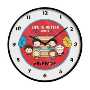 Friends Life Is Better With Friends Chibi Wall Clock 25cm