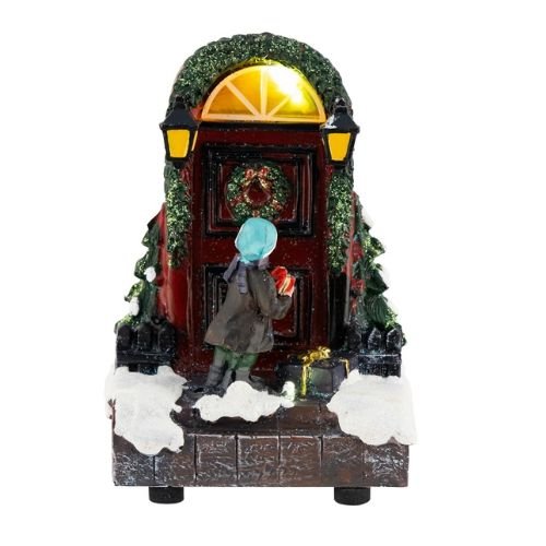 Knocking Door Light Up Christmas Ornament