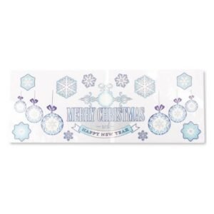 Christmas Long Glitter Stickers Assorted Designs