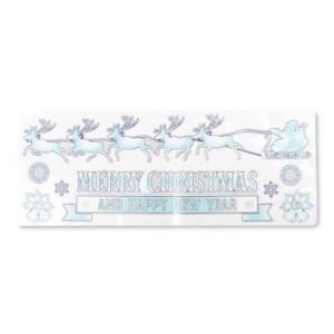 Christmas Long Glitter Stickers Assorted Designs
