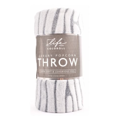 Super Soft Textured Popcorn Throw 130 x 150cm Assorted Colours