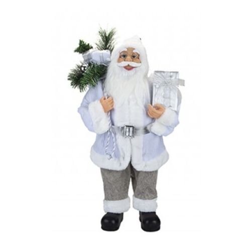 Luxury Santa Standing Christmas Decoration White Suit 62cm