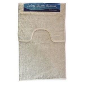 Luxury Sparkle Bathmat & Pedestal Mat 2 Piece Assorted Colours