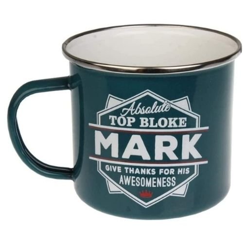 Enamel Personalised Coffee Mug Mark