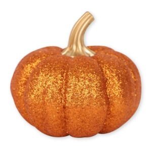 Medium Glitter Pumpkin Halloween Decorations Assorted Colours