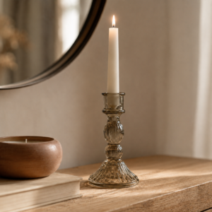Medium Smokey Brown Decorative Candle Holder