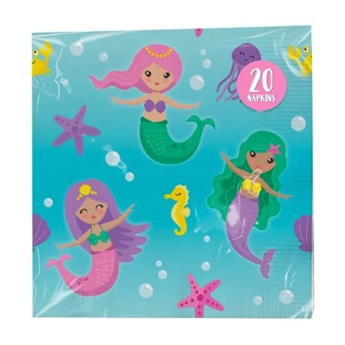 Mermaid 3-Ply Paper Napkins Pack Of 20