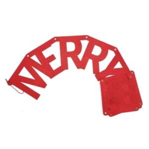 Glitter Merry Christmas Banner - Assorted Colours