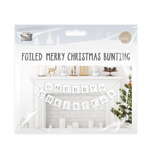 Foiled Merry Christmas Bunting 2m