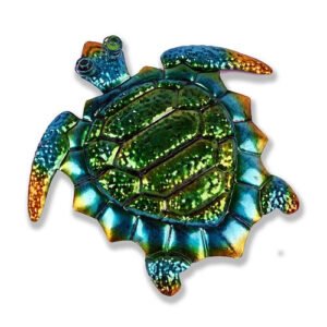 Vibrant Metal Turtle Garden Wall Art Decoration