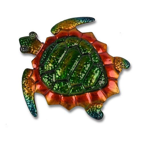 Vibrant Metal Turtle Garden Wall Art Decoration