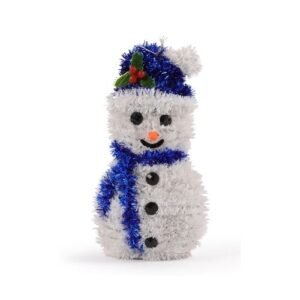 Christmas Mini Tinsel Snowman Decoration